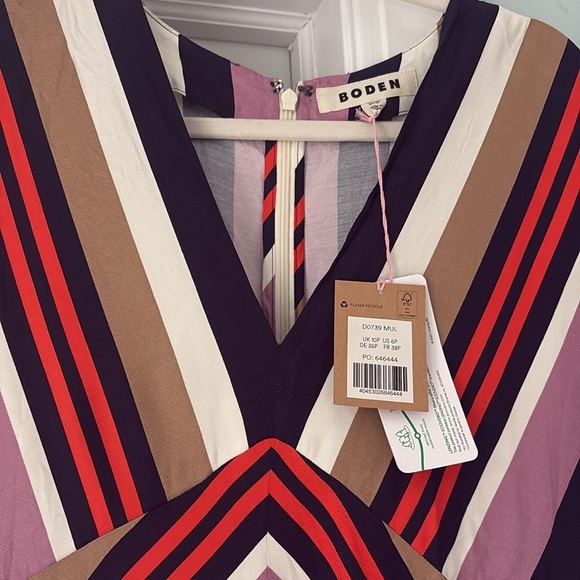 Boden Dress NWT 6P V neck satin dress, gorgeous! - Picture 10 of 10